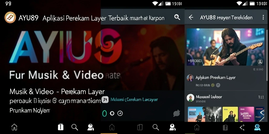 Antarmuka AYU89 menampilkan fungsi perekaman layar yang intuitif.
