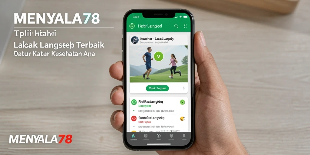 Tampilan antarmuka pengguna aplikasi Lacak Langkah MENYALA78.