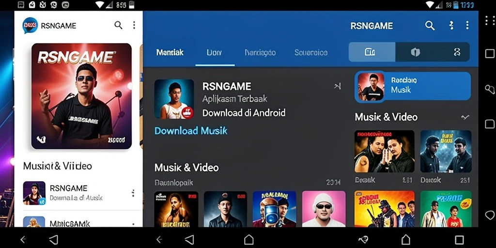 Tampilan antarmuka RSNGAME untuk Download Musik yang menarik dan mudah digunakan.