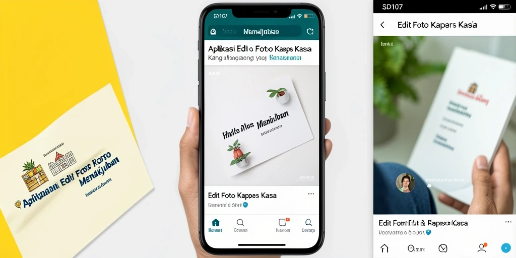 Tampilan antarmuka menarik SD107 untuk Edit Foto Kertas Kaca.