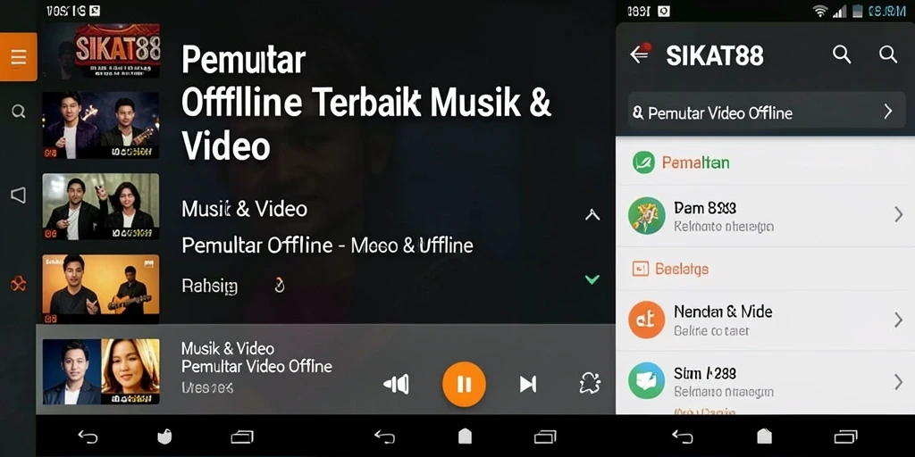 Tampilan antarmuka SIKAT88 untuk Pemutar Video Offline yang user-friendly.