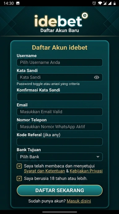 Panduan Lengkap Registrasi Akun Idebet untuk Pengguna Android